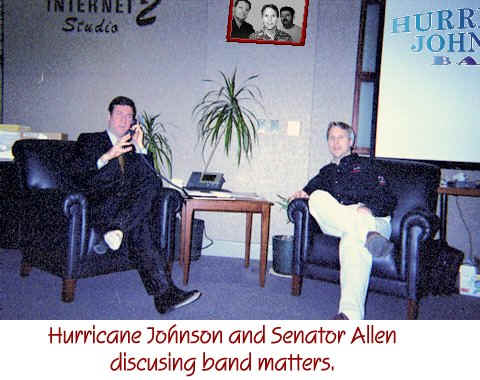 Senator Allen is seen next to Hurricane Johnson